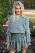 Campbell Dress in Whimsey Teal by PLEAT