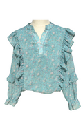 Katie Top in Whimsey Teal by PLEAT