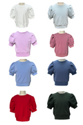 Riley Short Sleeve Puff Sweatshirt by PLEAT