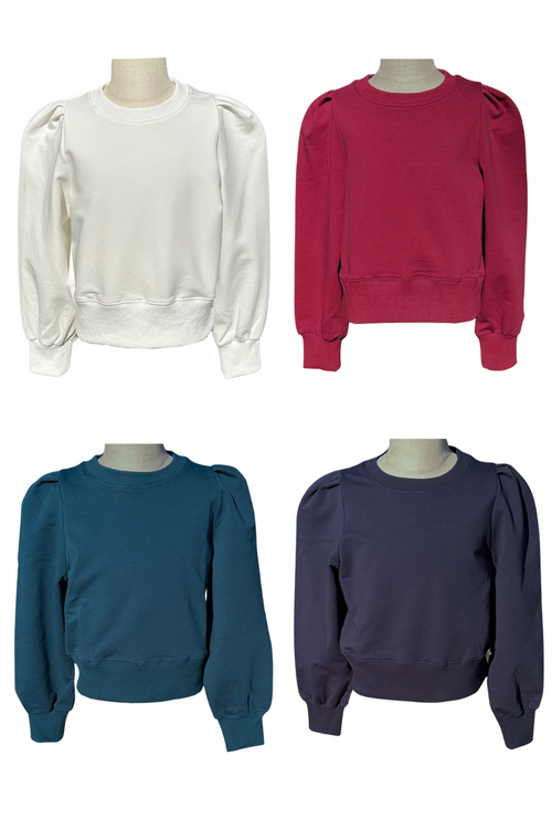 Jane Long Sleeve Puff Sweatshirt by PLEAT
