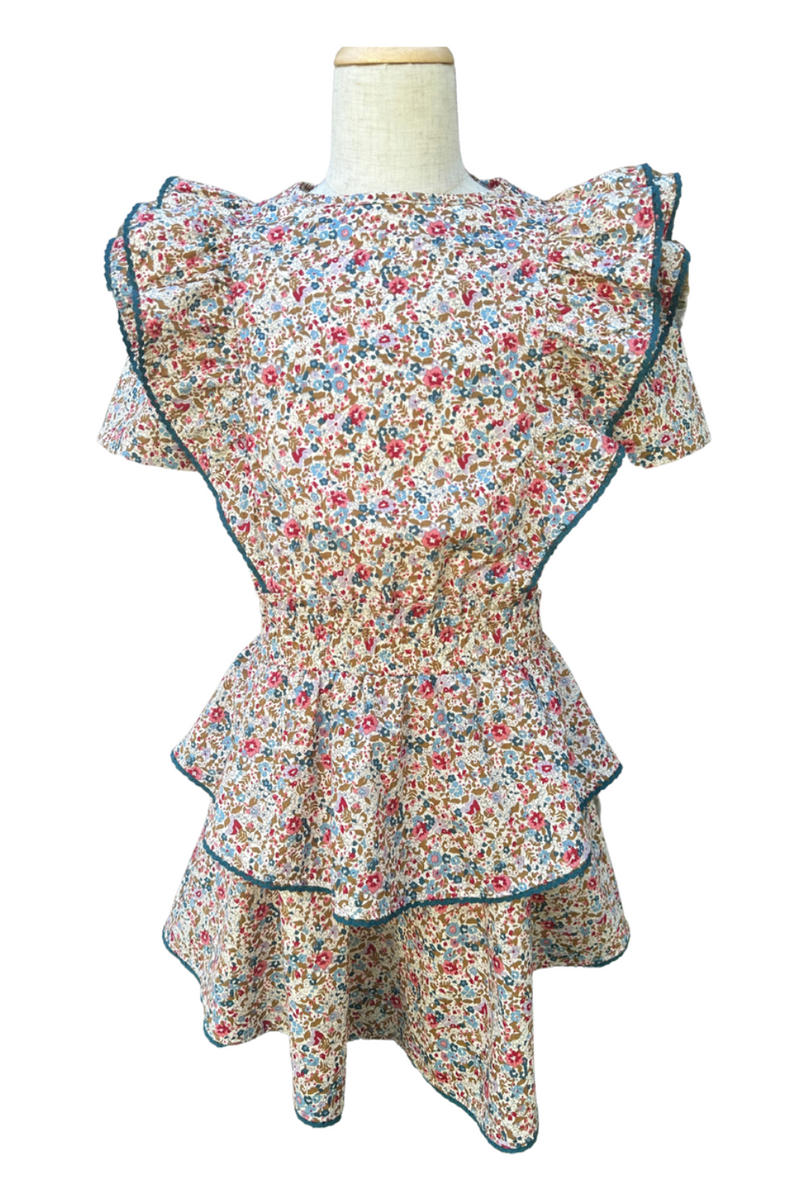 Collier Dress in Jewel Floral by PLEAT