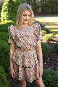 Collier Dress in Jewel Floral by PLEAT