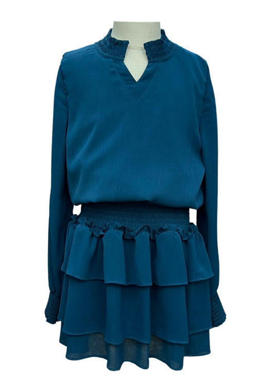 Harriett Dress in Dark Teal by PLEAT