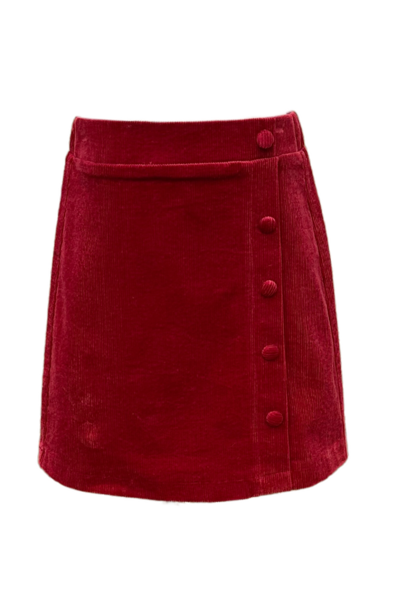 Reese Skirt in Red Cord by PLEAT