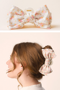 Satin Bow Claw Clip-Endless Daydream Cream