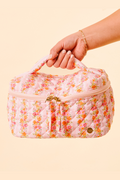 Glam & Go Quilted Cosmetic Bag-Petal Parade Pink