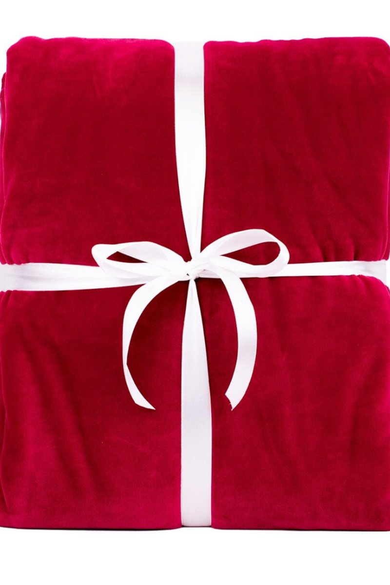 Harbin Throw in Dark Red