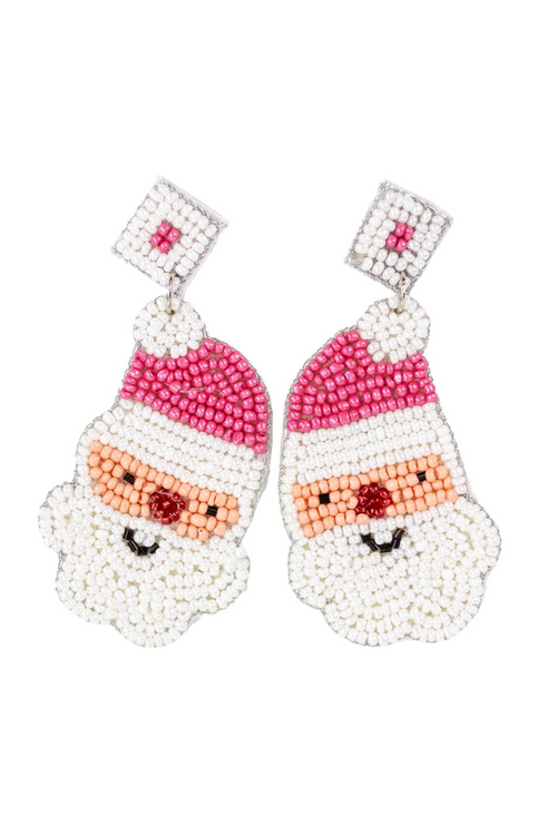 Santa Beaded Earrings