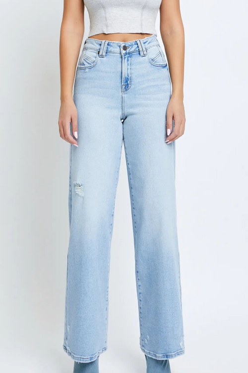 Nori Light Wash Stretch Wide Leg by HIDDEN
