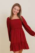 Girls Molly Dress in Mulberry by Katie J