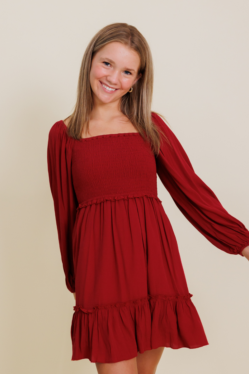 Girls Molly Dress in Mulberry by Katie J
