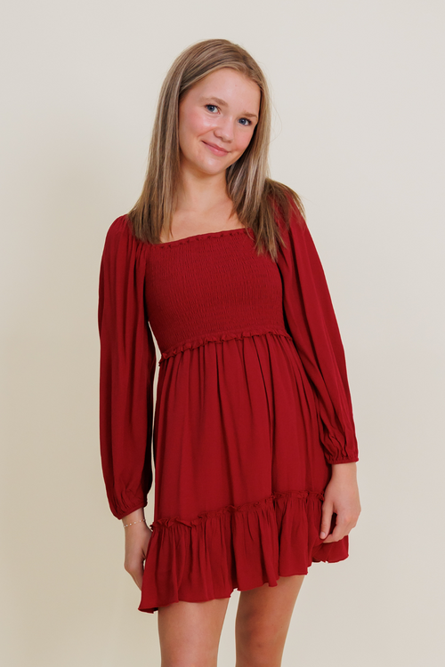 Girls Molly Dress in Mulberry by Katie J