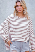 Dakota Textured Stripe Pullover Top