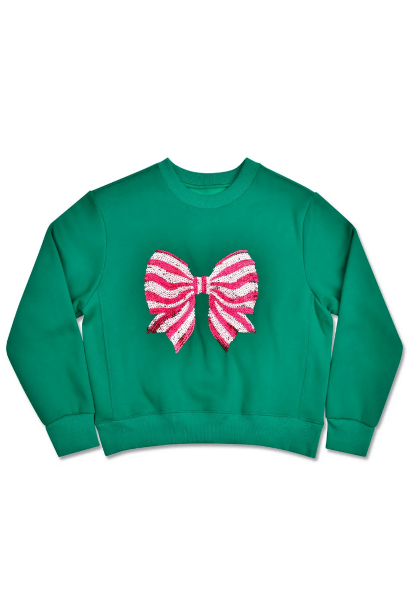 Bow Sequins Sweatshirt
