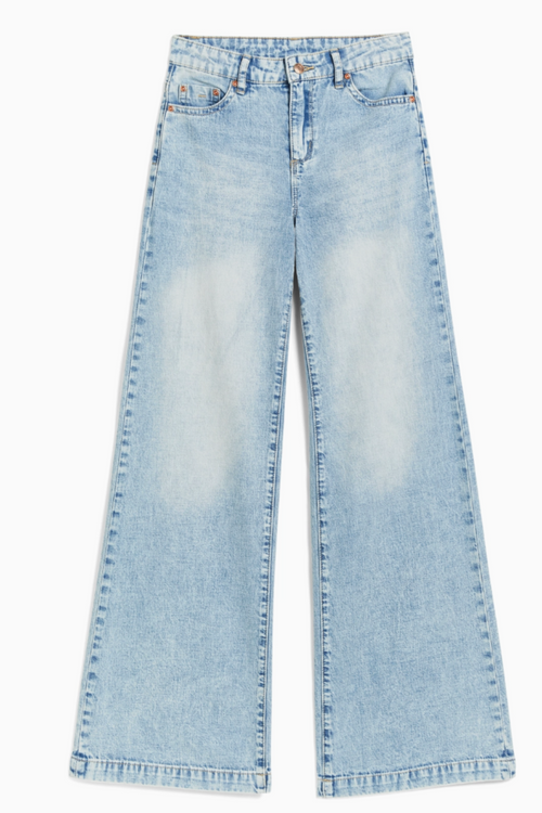 Girls Basic Wide Leg Jeans by Tractr