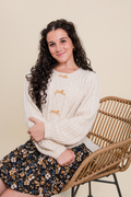 Cable Knit Bow Sweater