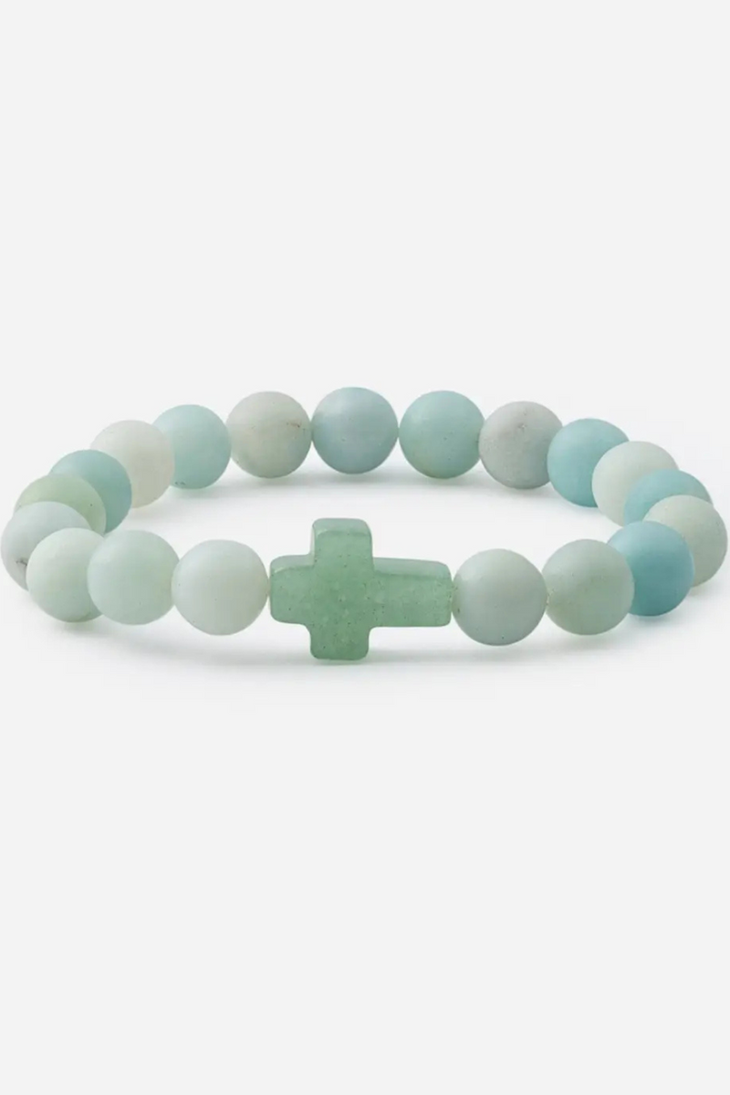 Amazonite Cross Bracelet by Elevated Faith