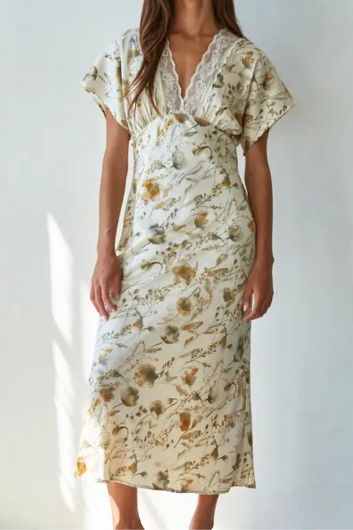 Eva Satin Midi Dress