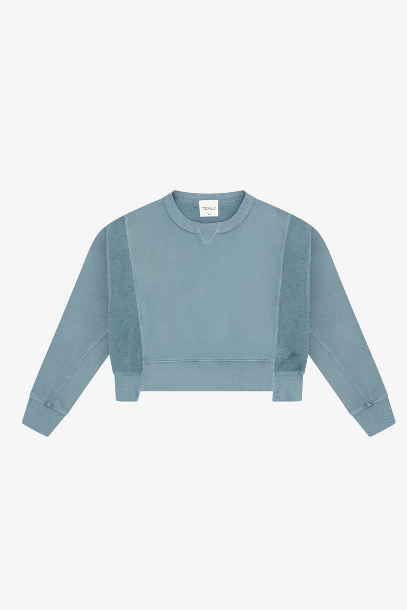 Cotton Fleece Reverse Insert Sweater By TENLY