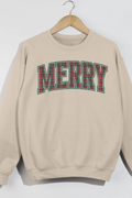 Merry Plaid Christmas Crewneck Sweatshirt