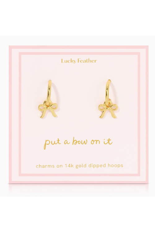 Beautiful Bows Charm Hoops