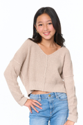 The Cozy Crop Sweater by Malibu Sugar