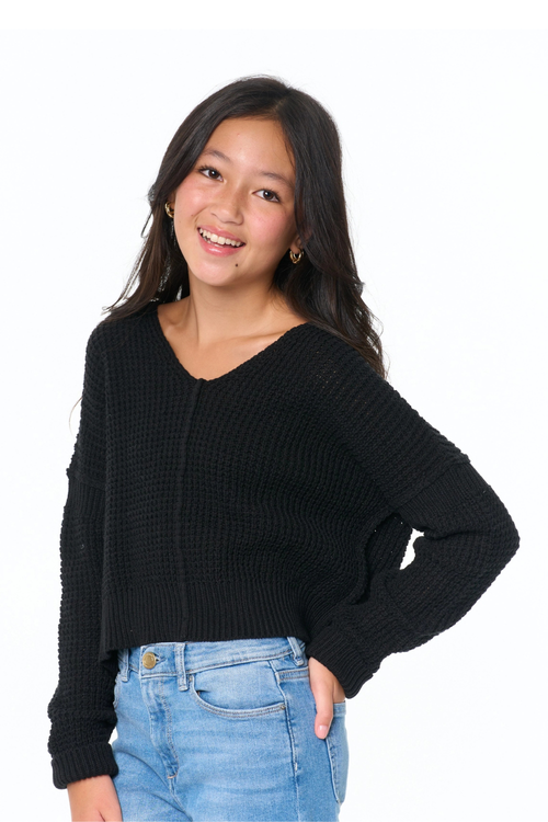 The Cozy Crop Sweater by Malibu Sugar