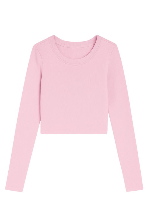 Girls Long Sleeve Livi Tee in Ballet Pink by Katie J NYC