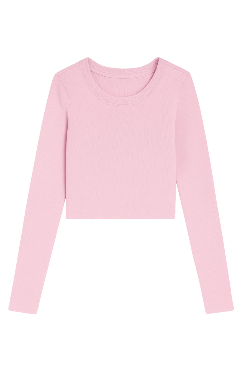 Girls Long Sleeve Livi Tee in Ballet Pink by Katie J NYC