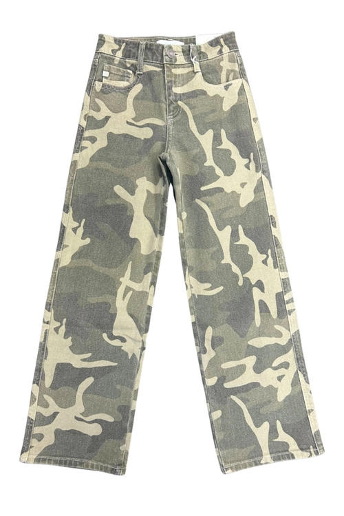 KanCan Girls Camo Wide Leg Jean