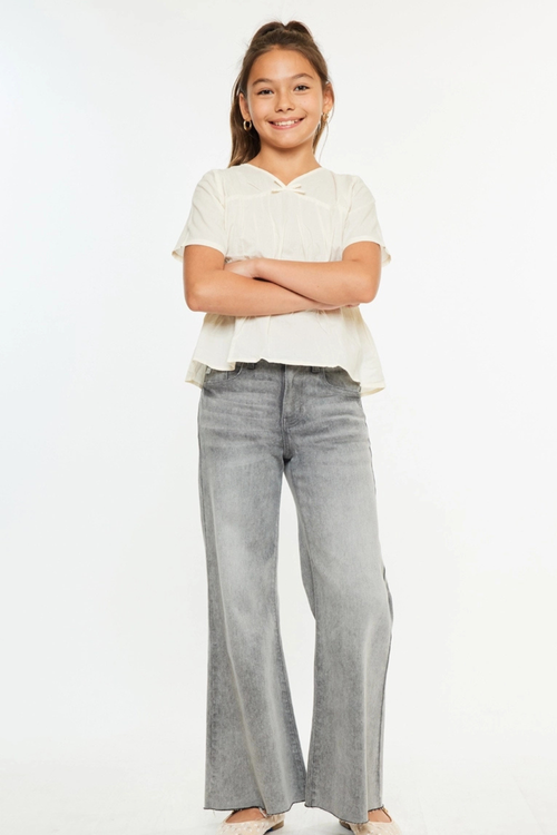 KanCan Grey Wash Wide Leg Jean