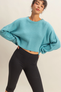 Penelope Cropped Knit Sweater