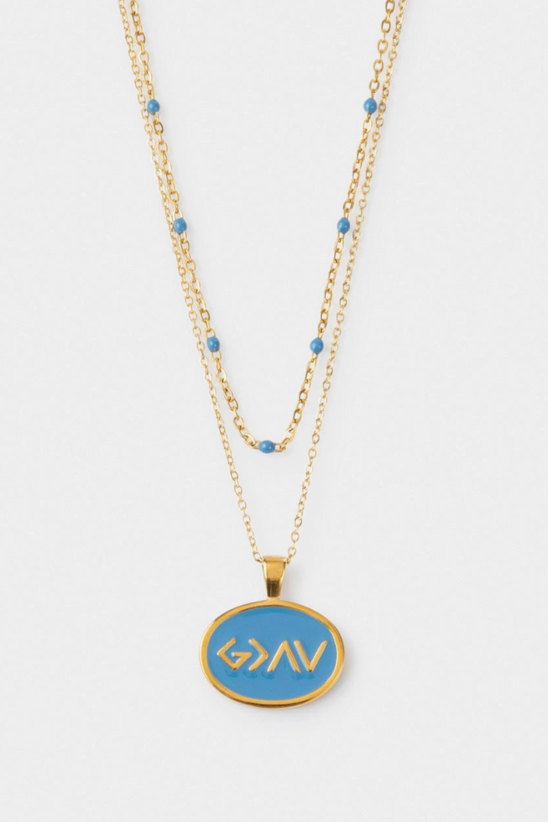 Blue Highs and Lows Necklace Set by Elevated Faith