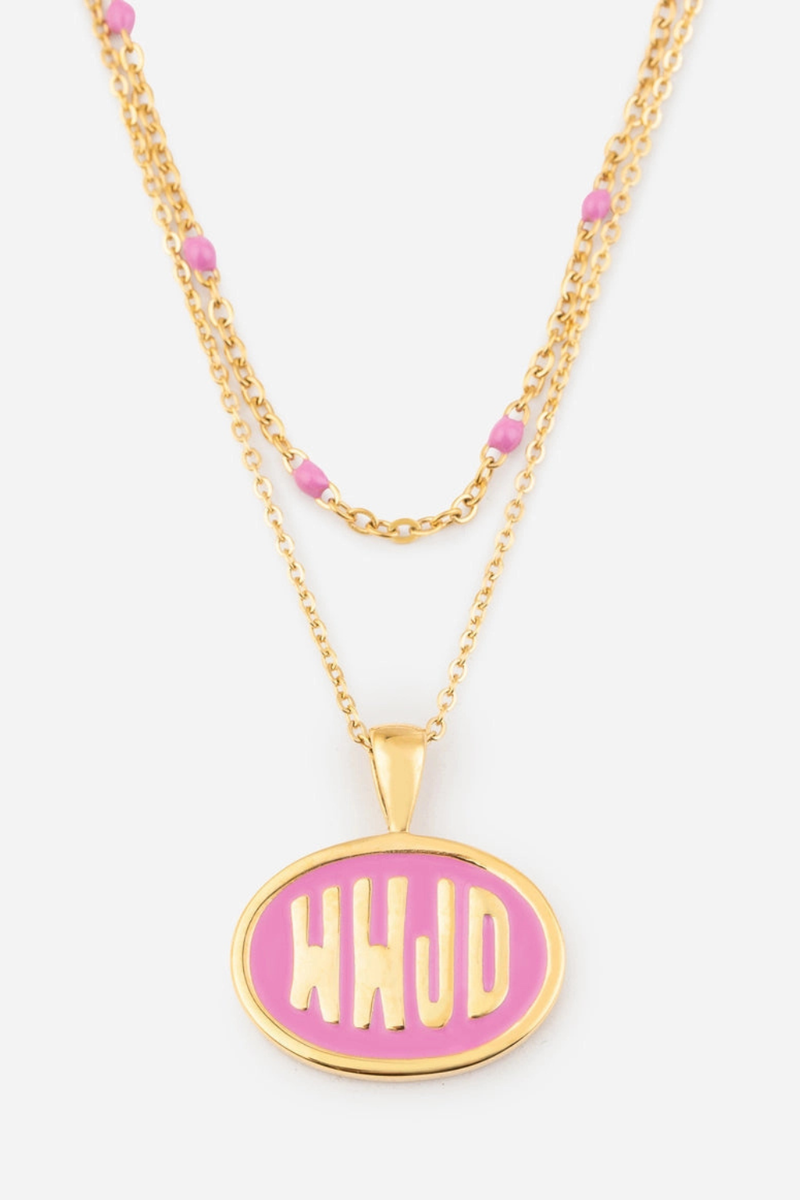 Pink WWJD Necklace by Elevated Faith