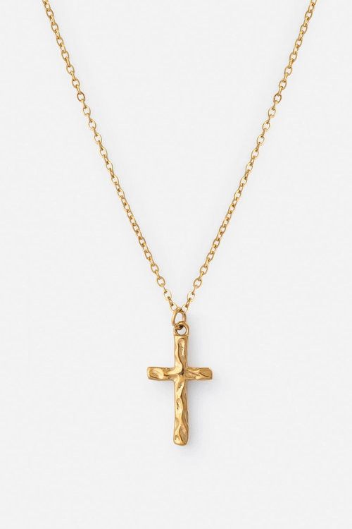 Textured Cross Necklace by Elevated Faith