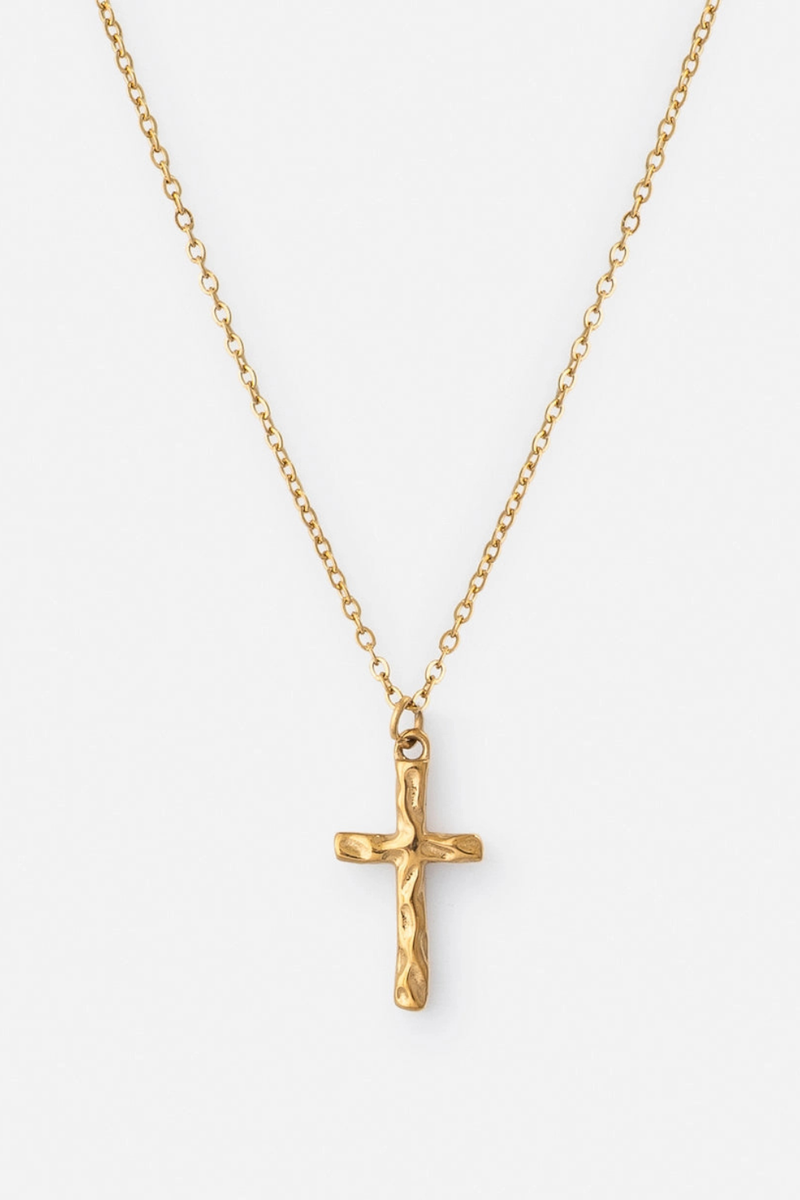 Textured Cross Necklace by Elevated Faith