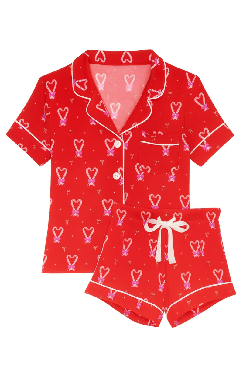 Juniors PJ Set by in Christmas Hearts by Katie J