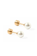 Payton Pearl Screwback Stud Earrings by Linny Co