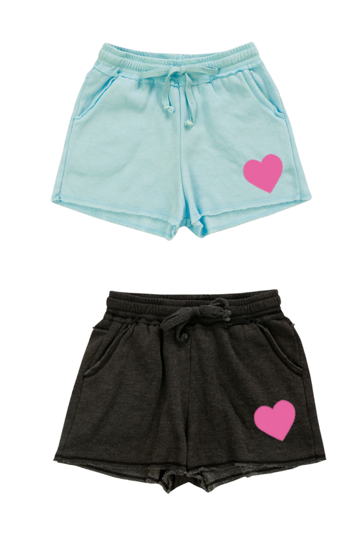 Heart Raw Edge Pocket Short by T2Love
