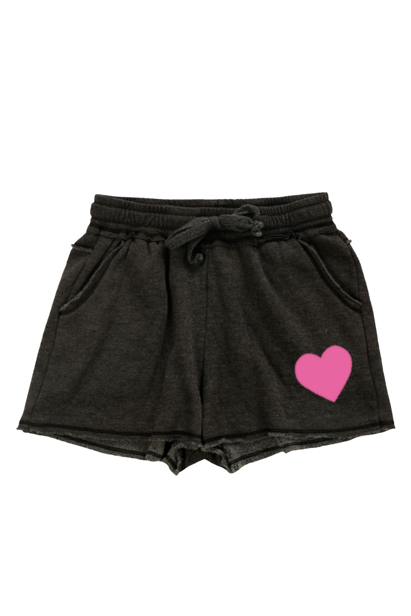 Heart Raw Edge Pocket Short by T2Love