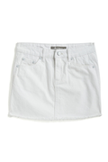 Tractr Girls Lisa Fray Hem Skirt in White