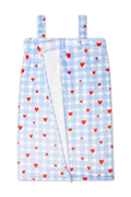 Gingham Hearts Spa Wrap by iScream