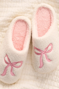 Fuzzy Bow Slippers by The Darling Effectg