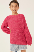 Girls Popcorn Pullover Sweater