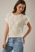 The Lilah Crochet Short Sleeve Sweater