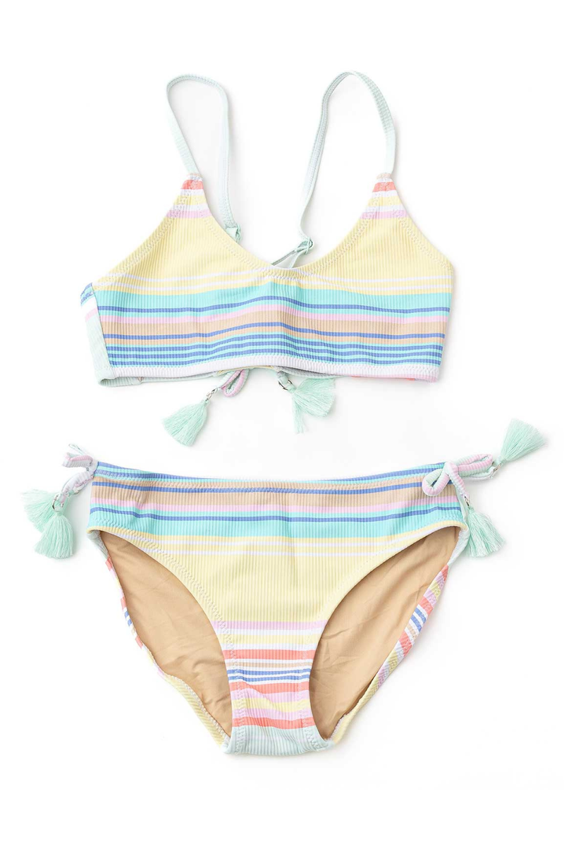 Surfer Stripe Two Piece Swimsuit by Shade Critters