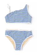 Blue Stripe Girls Two Piece Swimsuit by Shade Critters