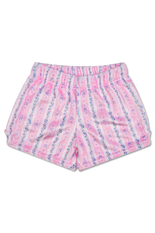 Floral Stripes Plush Shorts by iScream
