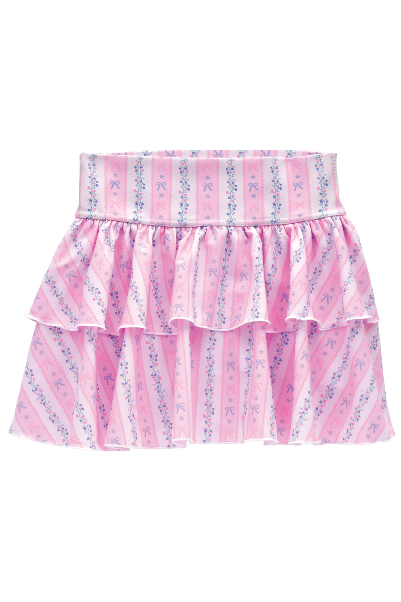 Floral Stripes Active Skort by iScream