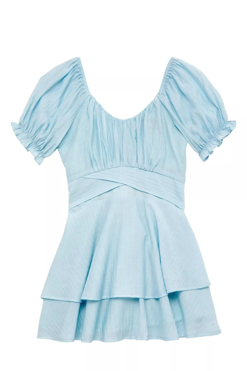 Girls Delilah Dress in Baby Blue by Katie J NYC